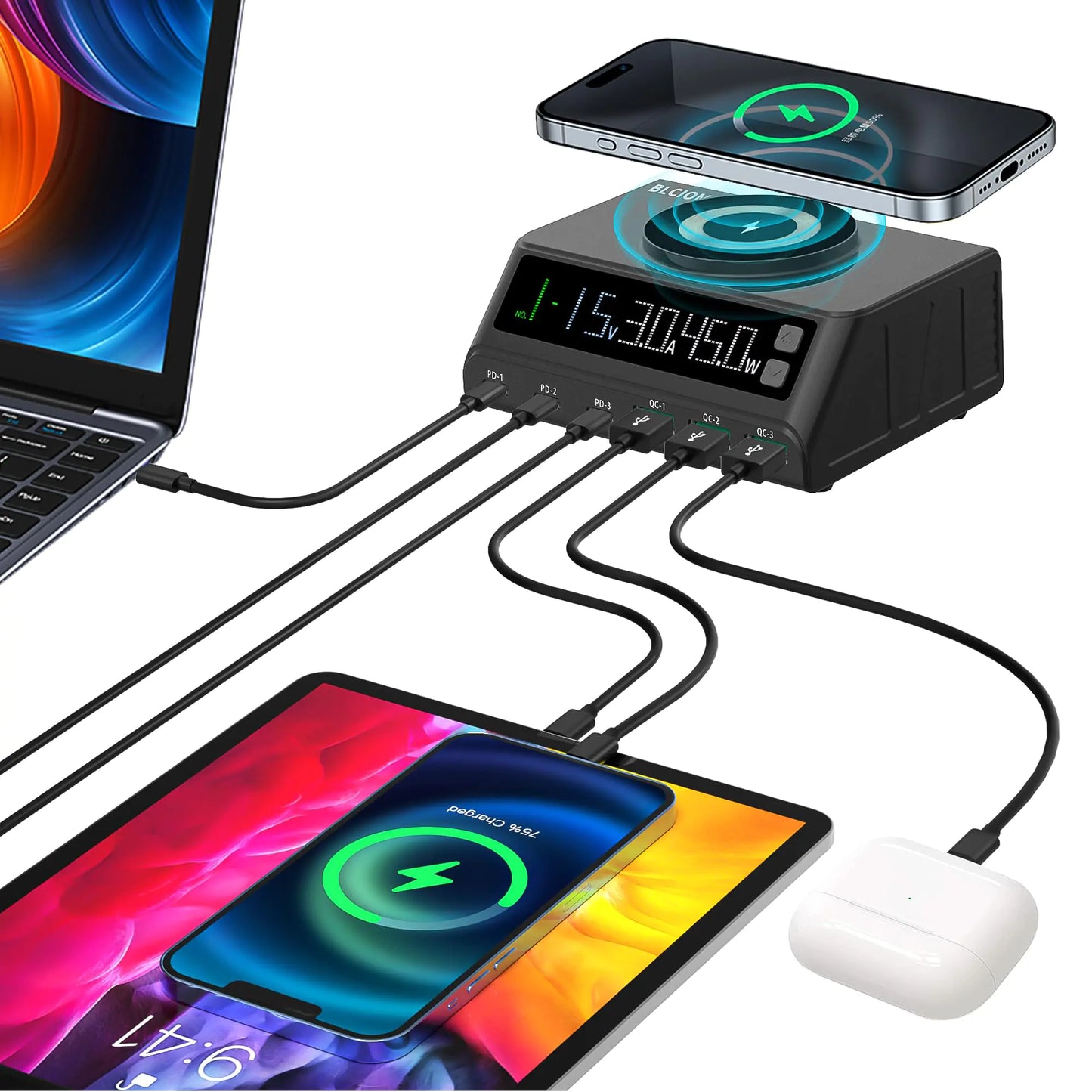 110W Multi-Port USB Charging Station